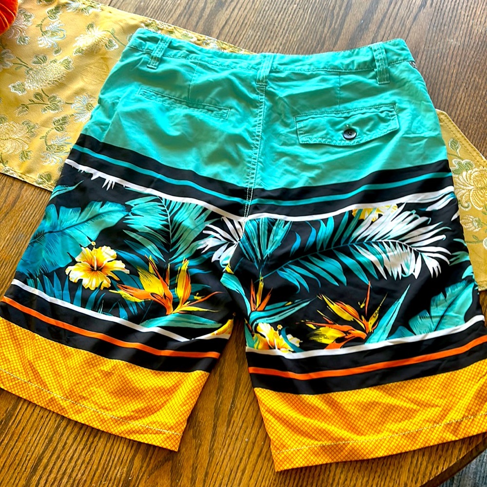 Men's Swim Shorts Mirage Aggrolite Floral Trunks Green Floral.  4 way Stretch